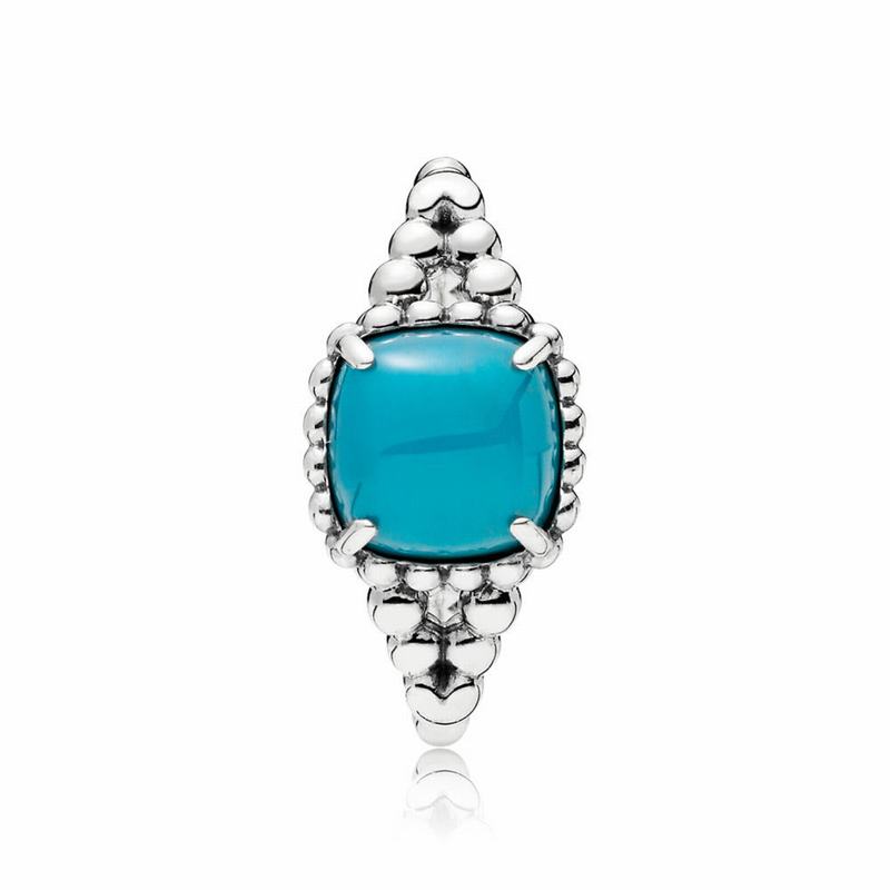 Pandora Vibrant Spirit Statement Ring - Sterling Silver/Blue/Crystal - Canada | UA7742DT